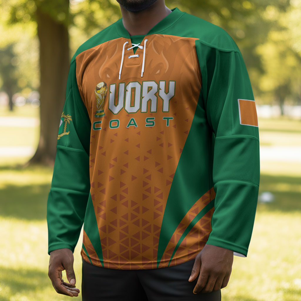 Custom Ivory Coast 2026 World Football Hockey Jersey Elephants Go Champions