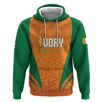 Custom Ivory Coast 2026 World Football Hoodie Elephants Go Champions