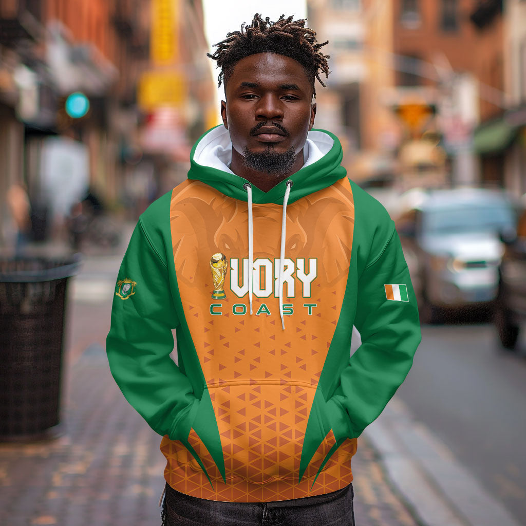 Custom Ivory Coast 2026 World Football Hoodie Elephants Go Champions