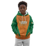 Custom Ivory Coast 2026 World Football Kid Hoodie Elephants Go Champions