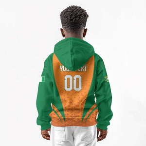 Custom Ivory Coast 2026 World Football Kid Hoodie Elephants Go Champions