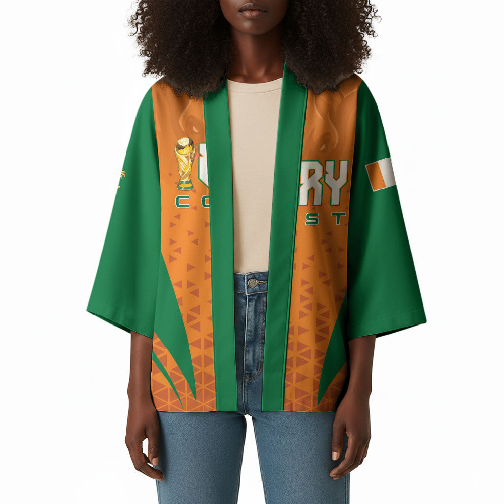 Custom Ivory Coast 2026 World Football Kimono Elephants Go Champions