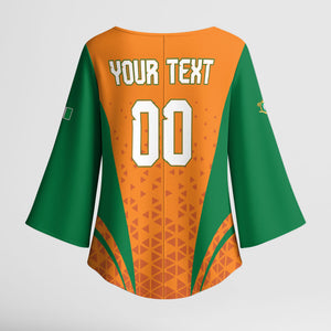 Custom Ivory Coast 2026 World Football Kimono Sleeve Blouse Elephants Go Champions