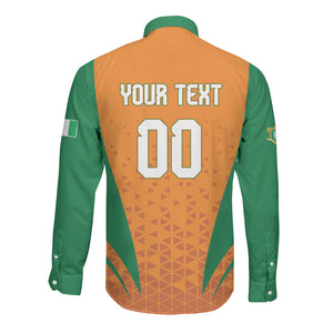 Custom Ivory Coast 2026 World Football Long Sleeve Button Shirt Elephants Go Champions