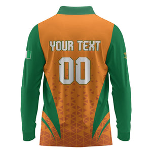 Custom Ivory Coast 2026 World Football Long Sleeve Polo Shirt Elephants Go Champions