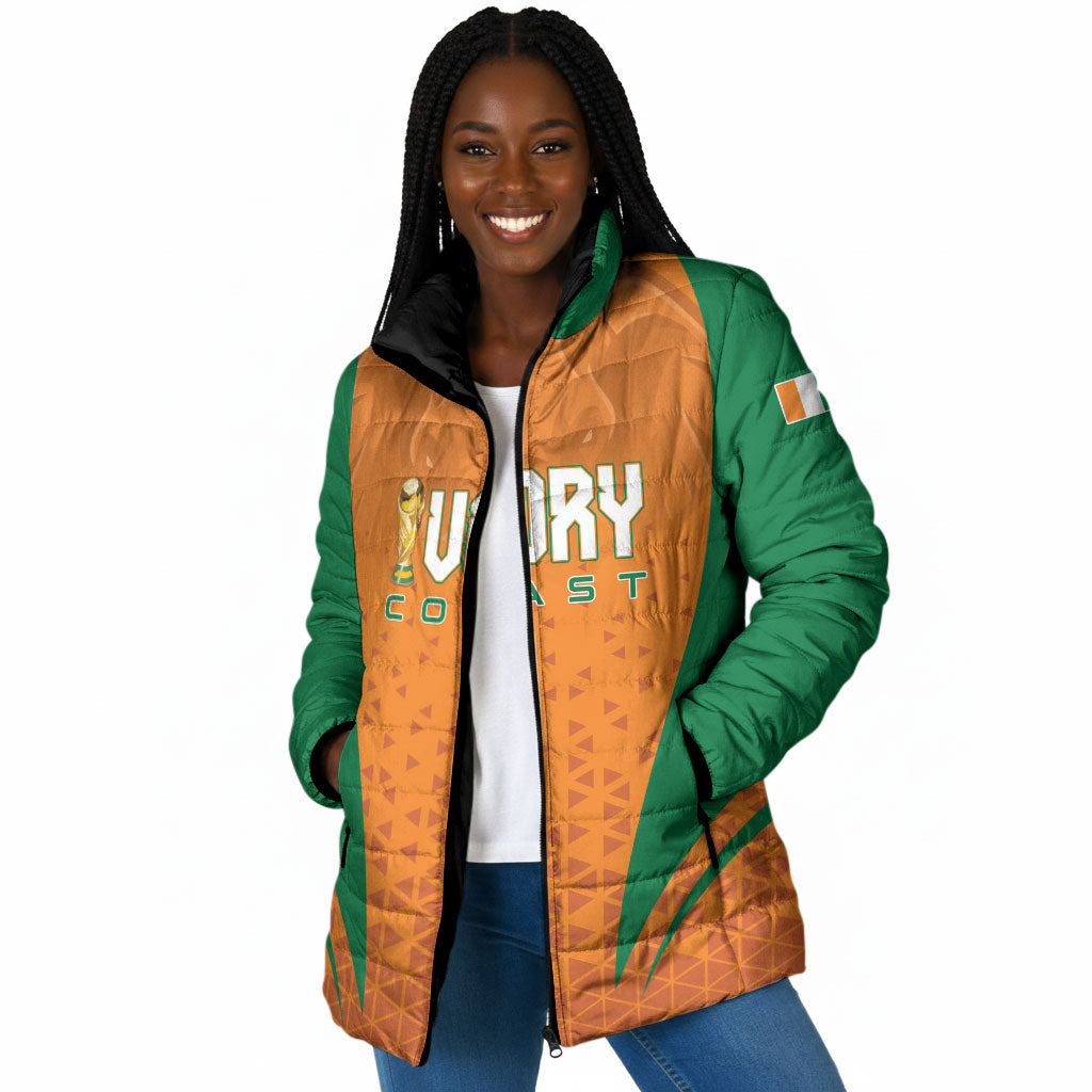 Custom Ivory Coast 2026 World Football Padded Jacket Elephants Go Champions