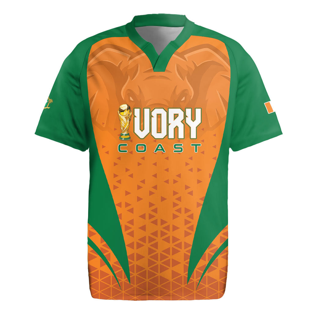Custom Ivory Coast 2026 World Football Rugby Jersey Elephants Go Champions