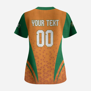 Custom Ivory Coast 2026 World Football Scrub Top Elephants Go Champions