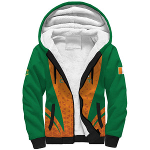 Custom Ivory Coast 2026 World Football Sherpa Hoodie Elephants Go Champions