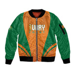 Custom Ivory Coast 2026 World Football Sleeve Zip Bomber Jacket Elephants Go Champions