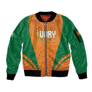 Custom Ivory Coast 2026 World Football Sleeve Zip Bomber Jacket Elephants Go Champions