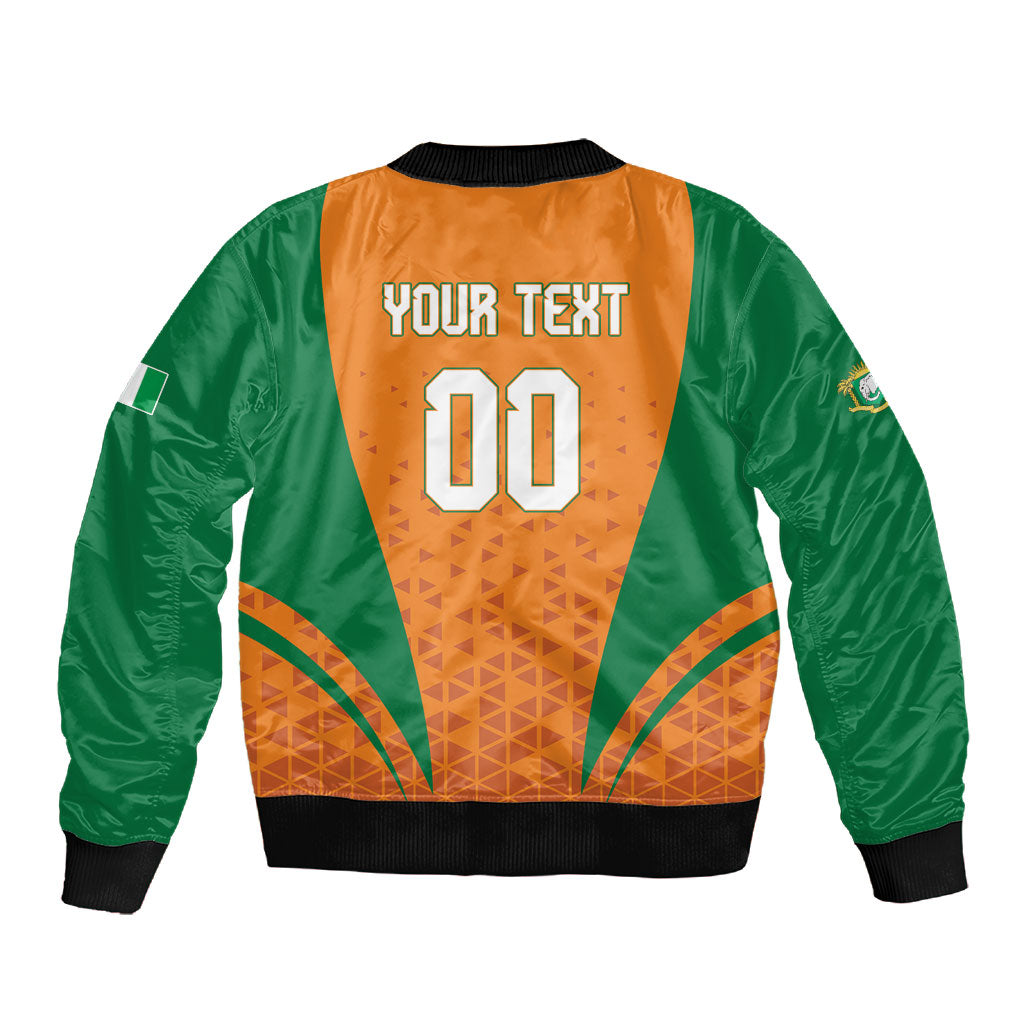 Custom Ivory Coast 2026 World Football Sleeve Zip Bomber Jacket Elephants Go Champions