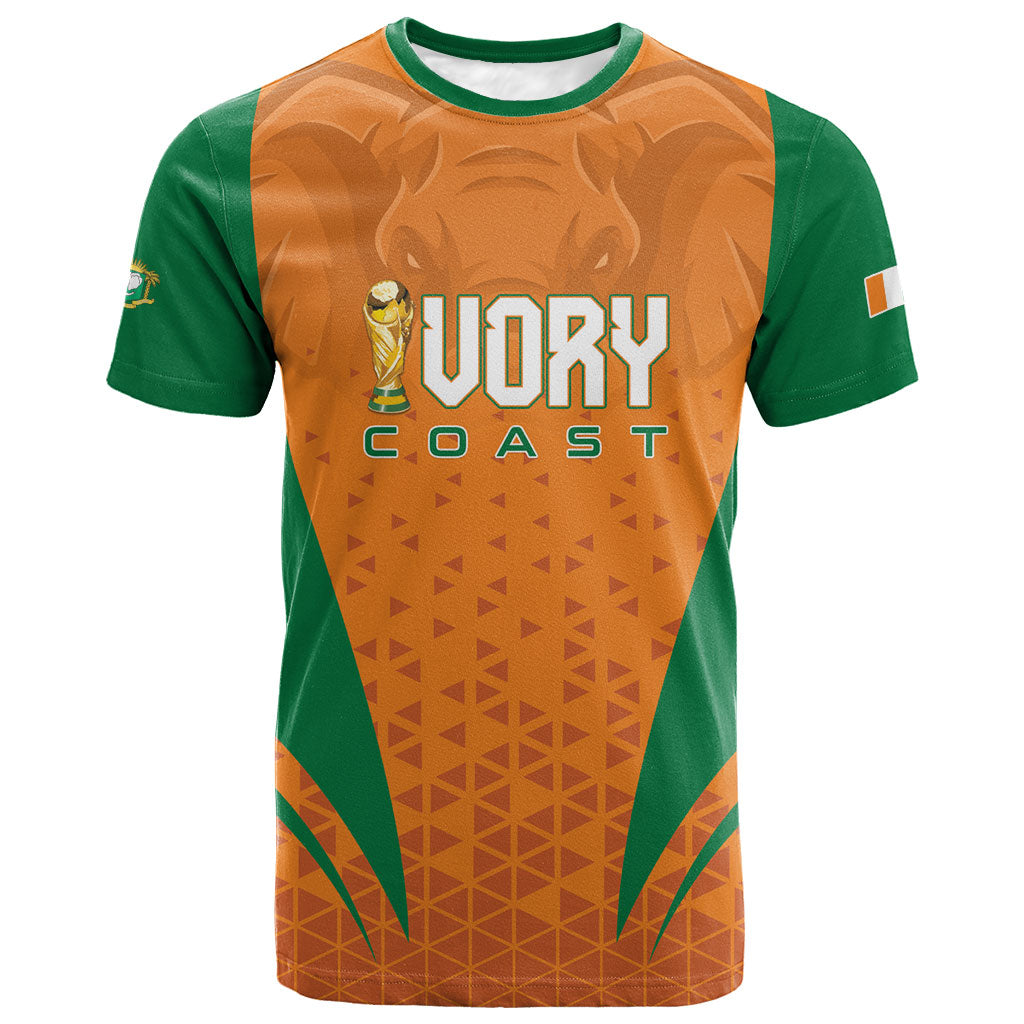 Custom Ivory Coast 2026 World Football T shirt Elephants Go Champions