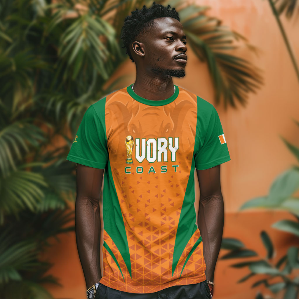 Custom Ivory Coast 2026 World Football T shirt Elephants Go Champions