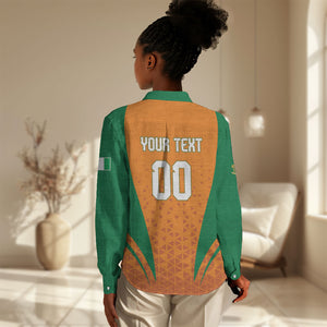 Custom Ivory Coast 2026 World Football Women Casual Shirt Elephants Go Champions