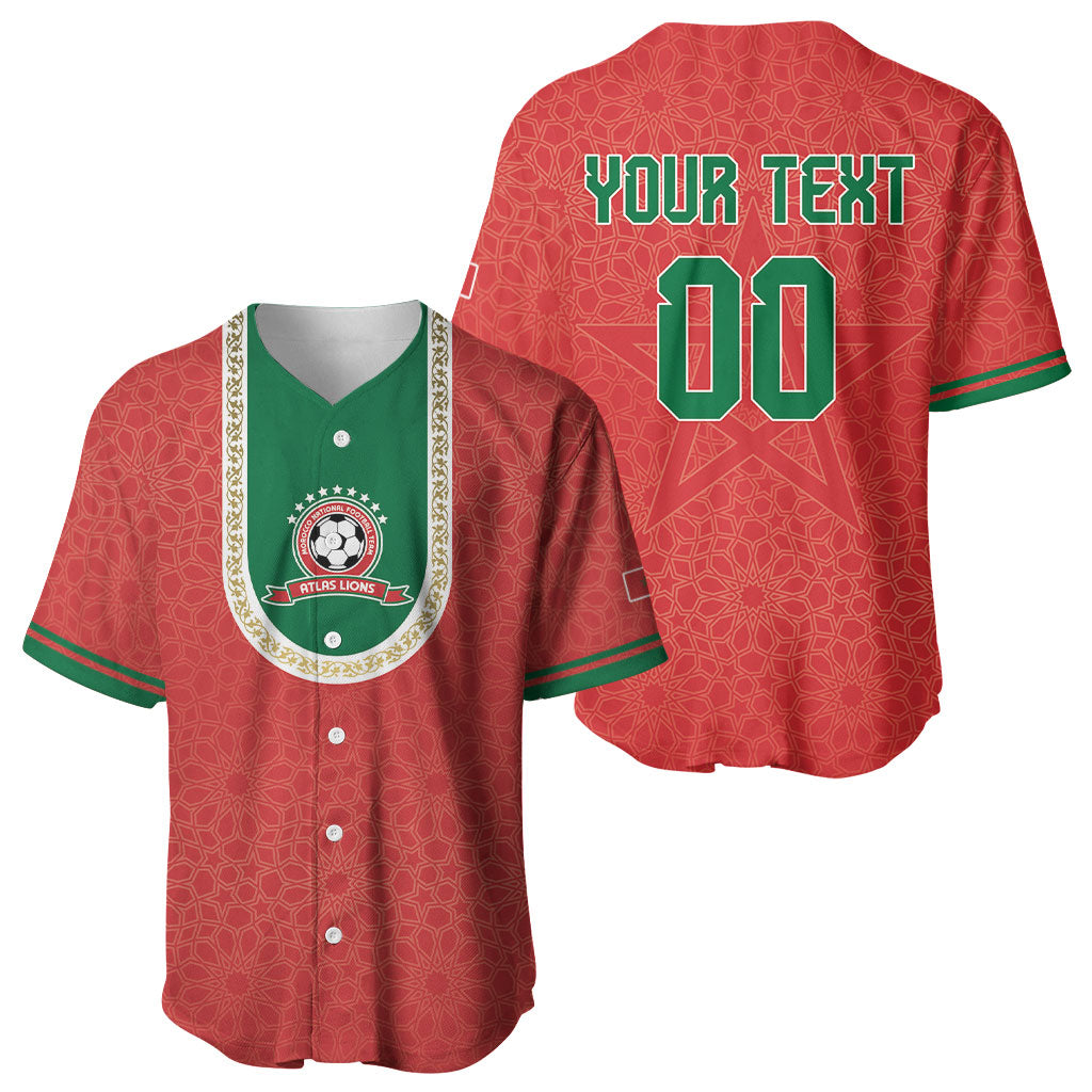 Custom Morocco 2026 World Football Baseball Jersey Atlas Lions Go Champions