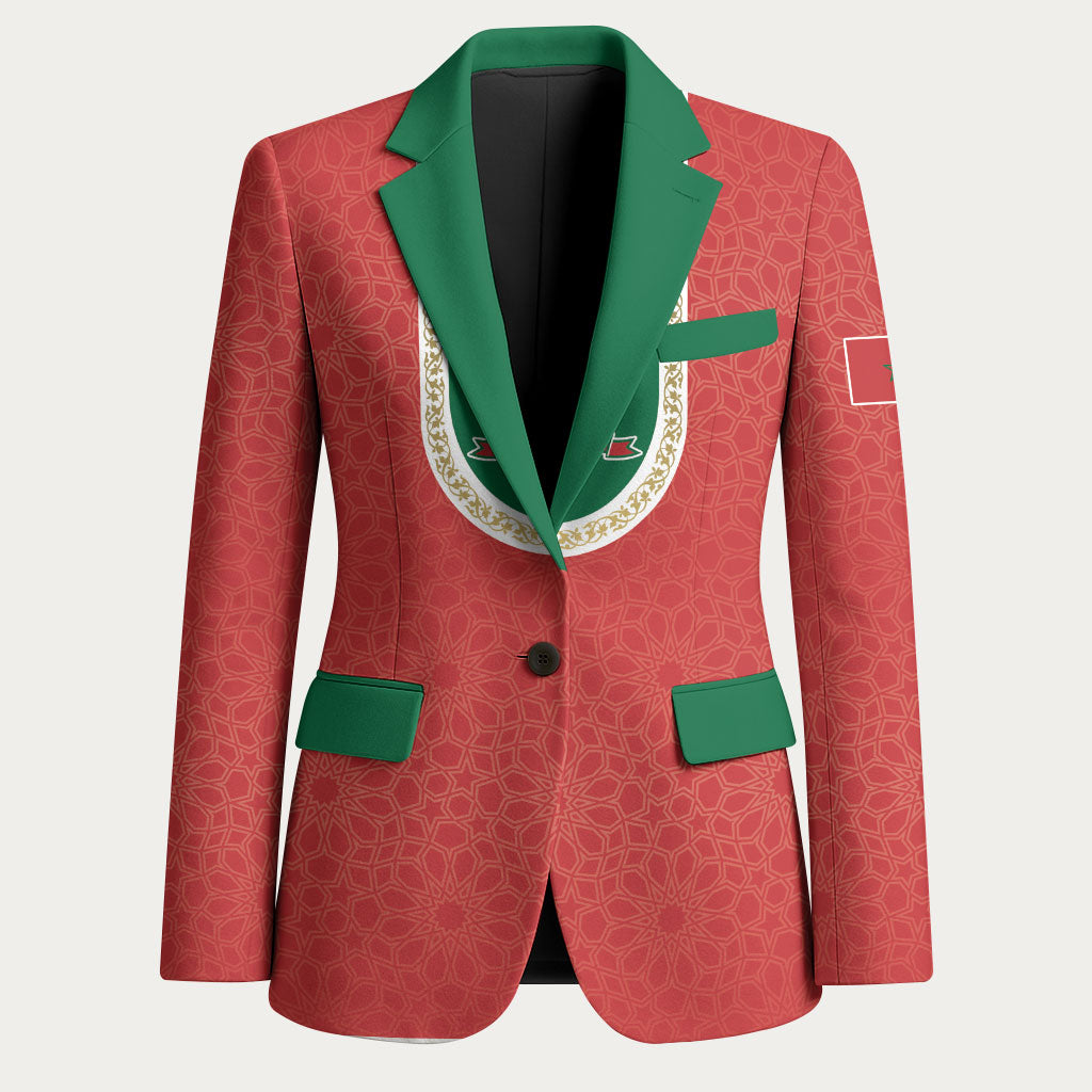 Custom Morocco 2026 World Football Blazer Atlas Lions Go Champions