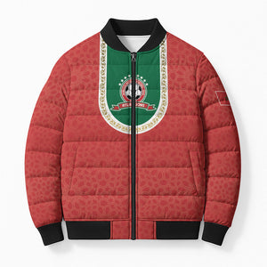 Custom Morocco 2026 World Football Bomber Puffer Jacket Atlas Lions Go Champions