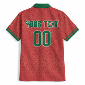Custom Morocco 2026 World Football Hawaiian Shirt Atlas Lions Go Champions