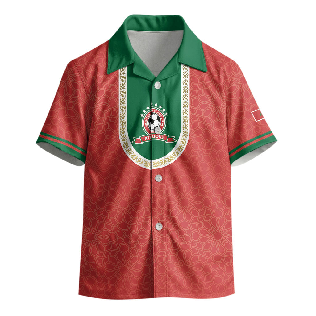 Custom Morocco 2026 World Football Kid Hawaiian Shirt Atlas Lions Go Champions