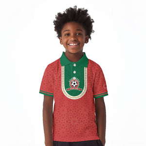 Custom Morocco 2026 World Football Kid Polo Shirt Atlas Lions Go Champions