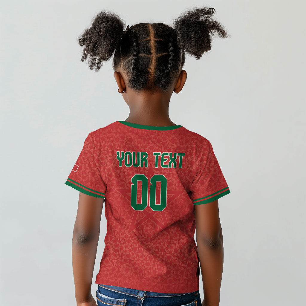 Custom Morocco 2026 World Football Kid T shirt Atlas Lions Go Champions