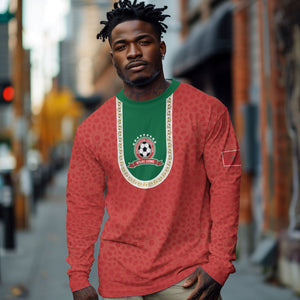 Custom Morocco 2026 World Football Long Sleeve Shirt Atlas Lions Go Champions