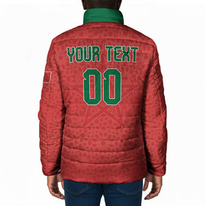 Custom Morocco 2026 World Football Padded Jacket Atlas Lions Go Champions