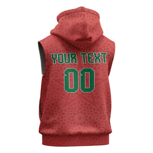 Custom Morocco 2026 World Football Sleeveless Hoodie Atlas Lions Go Champions
