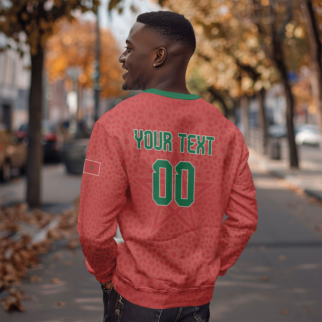 Custom Morocco 2026 World Football Sweatshirt Atlas Lions Go Champions