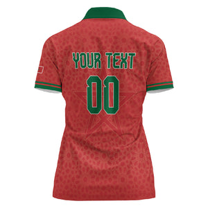 Custom Morocco 2026 World Football Women Polo Shirt Atlas Lions Go Champions