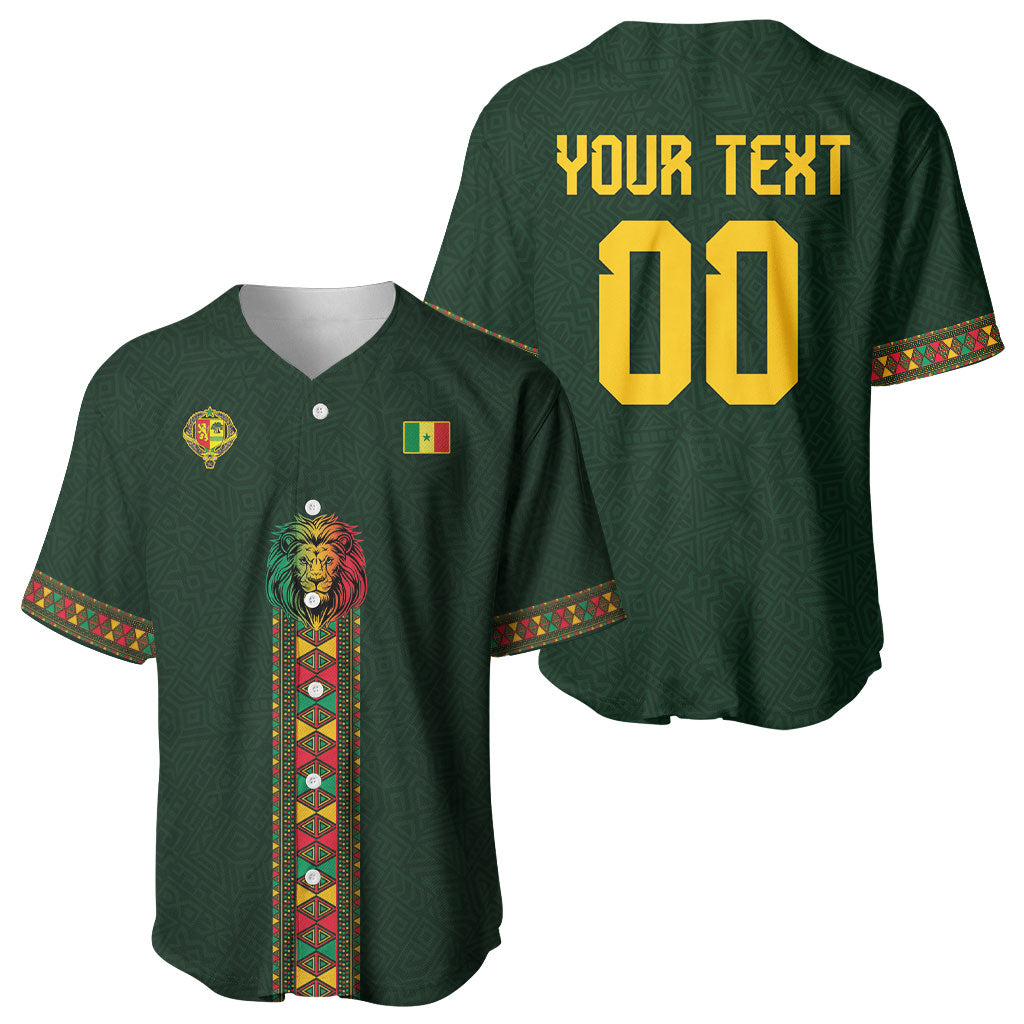 Custom Senegal 2026 World Football Baseball Jersey Lions of Teranga Go Champions