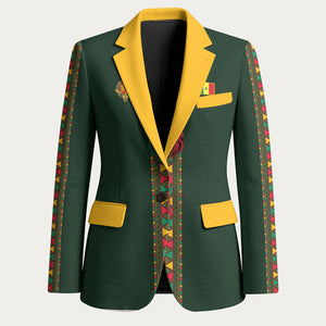 Custom Senegal 2026 World Football Blazer Lions of Teranga Go Champions