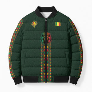 Custom Senegal 2026 World Football Bomber Puffer Jacket Lions of Teranga Go Champions
