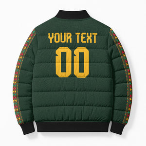 Custom Senegal 2026 World Football Bomber Puffer Jacket Lions of Teranga Go Champions