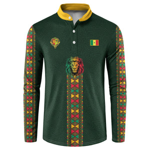 Custom Senegal 2026 World Football Button Sweatshirt Lions of Teranga Go Champions