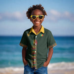 Custom Senegal 2026 World Football Kid Hawaiian Shirt Lions of Teranga Go Champions