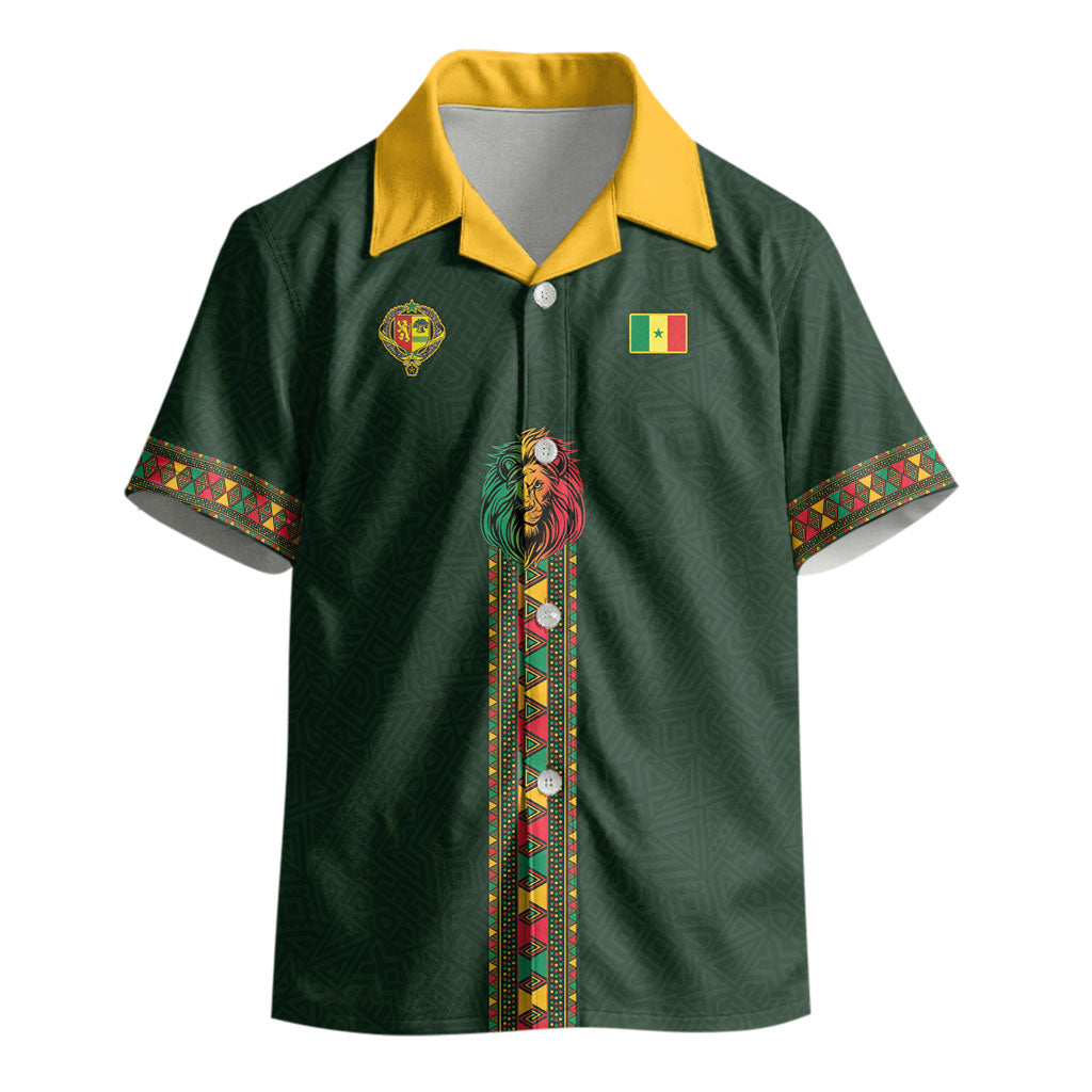 Custom Senegal 2026 World Football Kid Hawaiian Shirt Lions of Teranga Go Champions