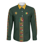 Custom Senegal 2026 World Football Long Sleeve Button Shirt Lions of Teranga Go Champions
