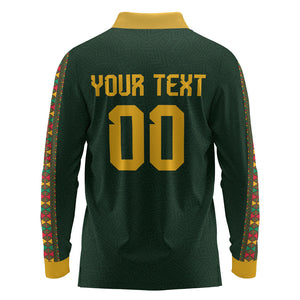 Custom Senegal 2026 World Football Long Sleeve Polo Shirt Lions of Teranga Go Champions