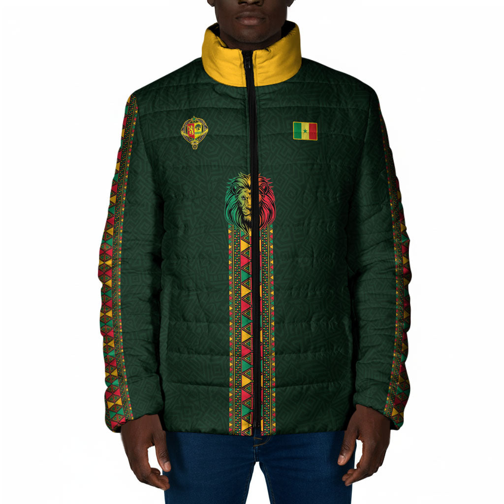 Custom Senegal 2026 World Football Padded Jacket Lions of Teranga Go Champions