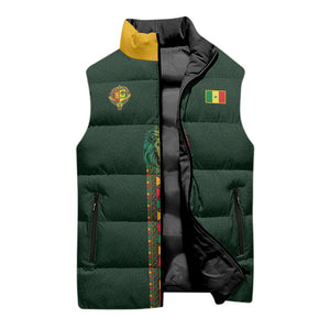 Custom Senegal 2026 World Football Sleeveless Puffer Jacket Lions of Teranga Go Champions