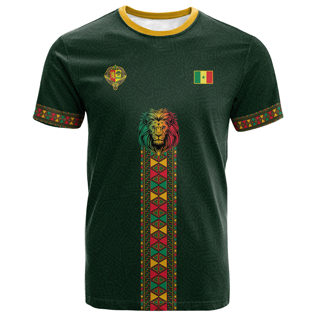 Custom Senegal 2026 World Football T shirt Lions of Teranga Go Champions