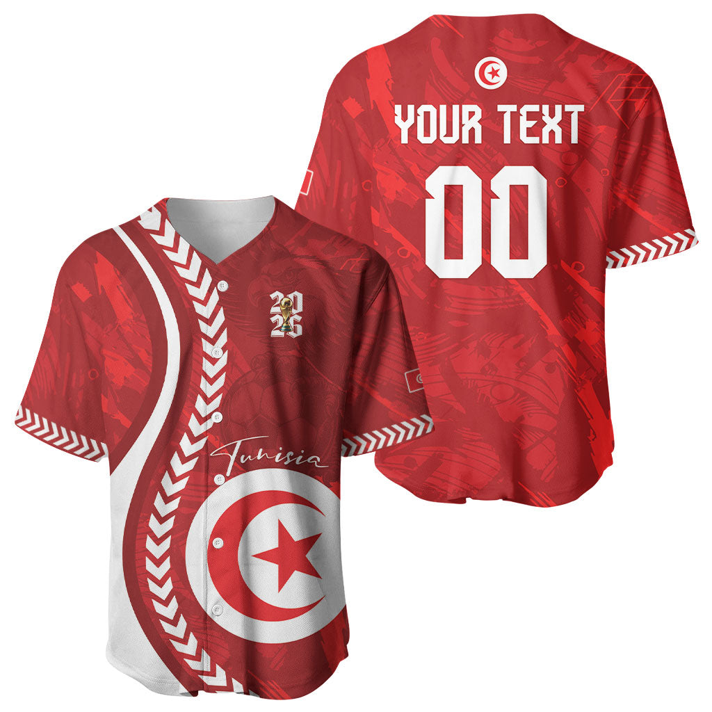 Custom Tunisia 2026 World Football Baseball Jersey Eagles of Carthage Go Champions