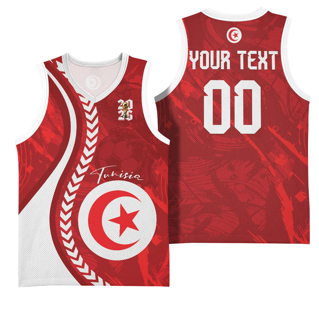 Custom Tunisia 2026 World Football Basketball Jersey Eagles of Carthage Go Champions