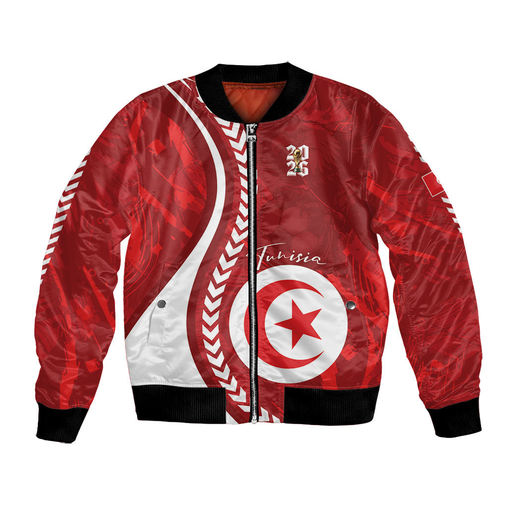 Custom Tunisia 2026 World Football Bomber Jacket Eagles of Carthage Go Champions