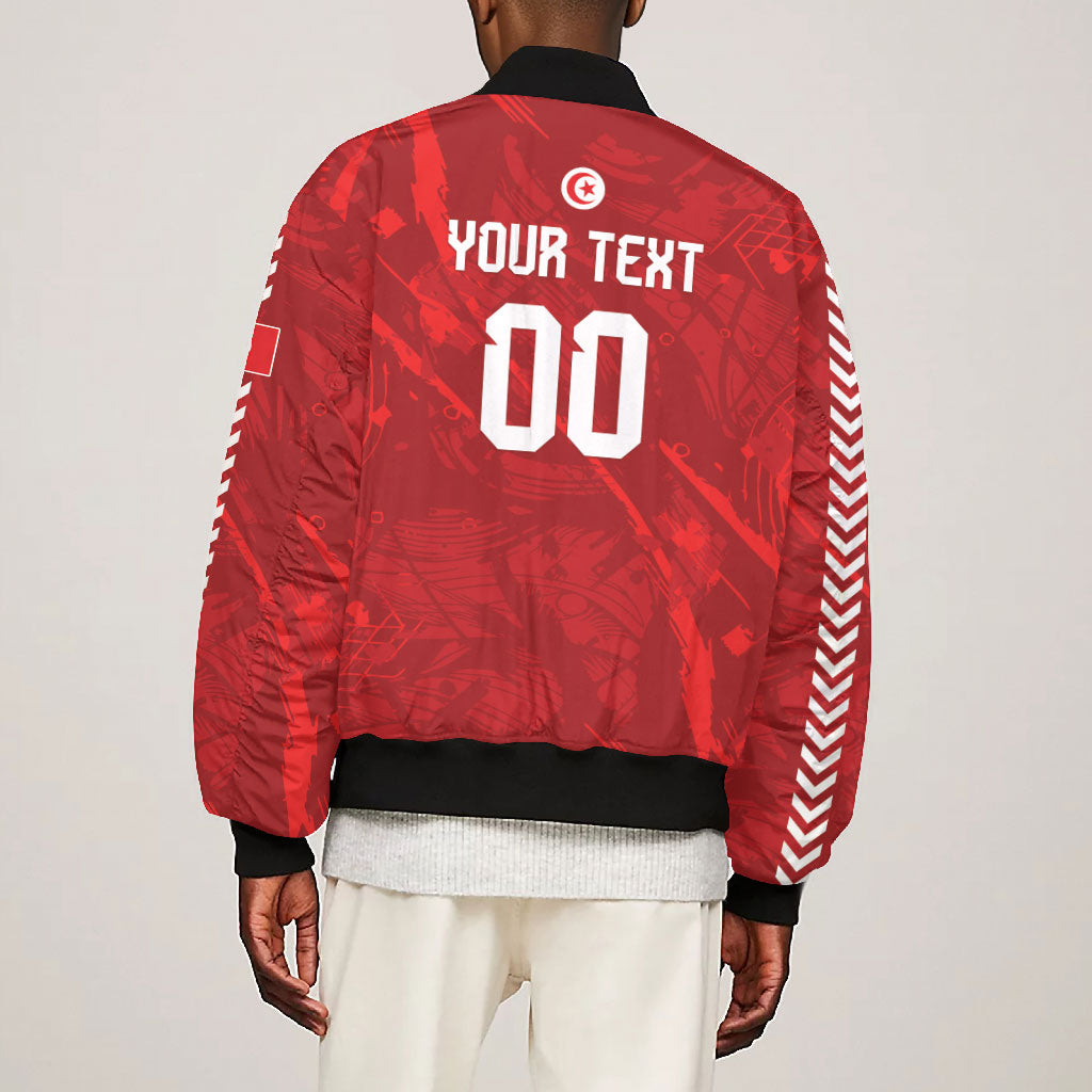 Custom Tunisia 2026 World Football Bomber Jacket Eagles of Carthage Go Champions