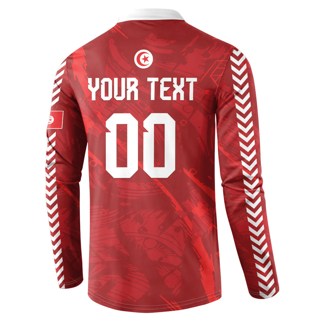 Custom Tunisia 2026 World Football Button Sweatshirt Eagles of Carthage Go Champions