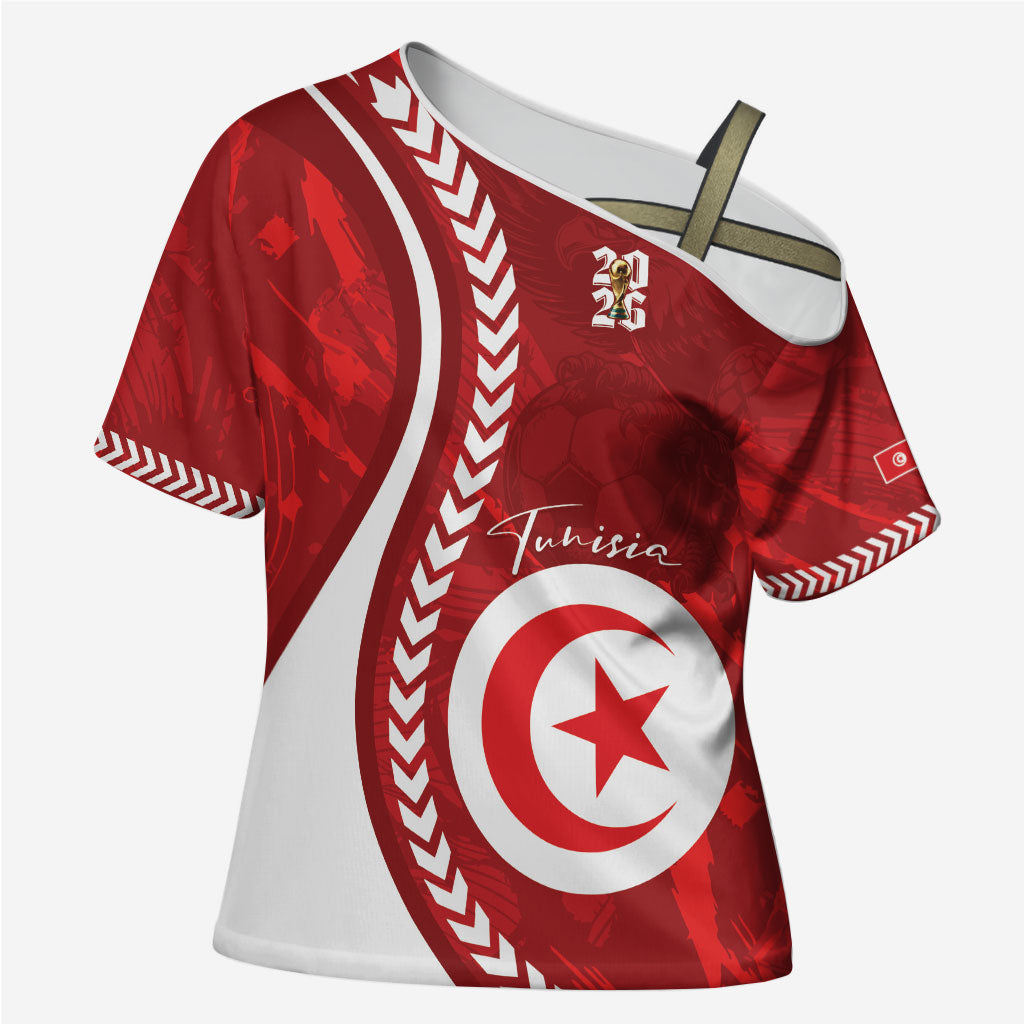 Custom Tunisia 2026 World Football Cross Shoulder Shirt Eagles of Carthage Go Champions