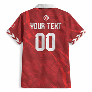 Custom Tunisia 2026 World Football Hawaiian Shirt Eagles of Carthage Go Champions